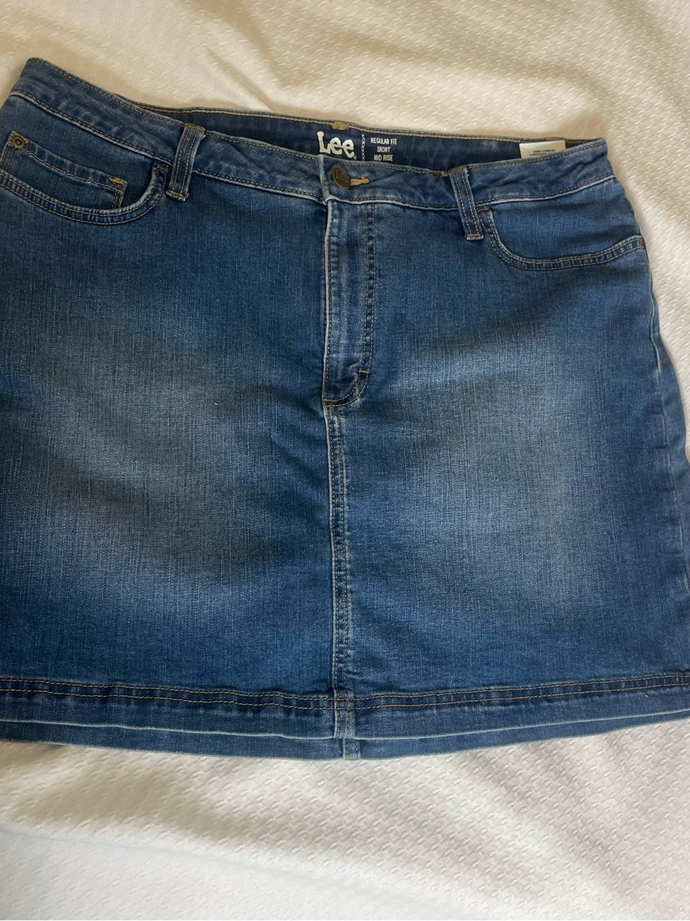 Lee Medium Wash Denim Mini Skort